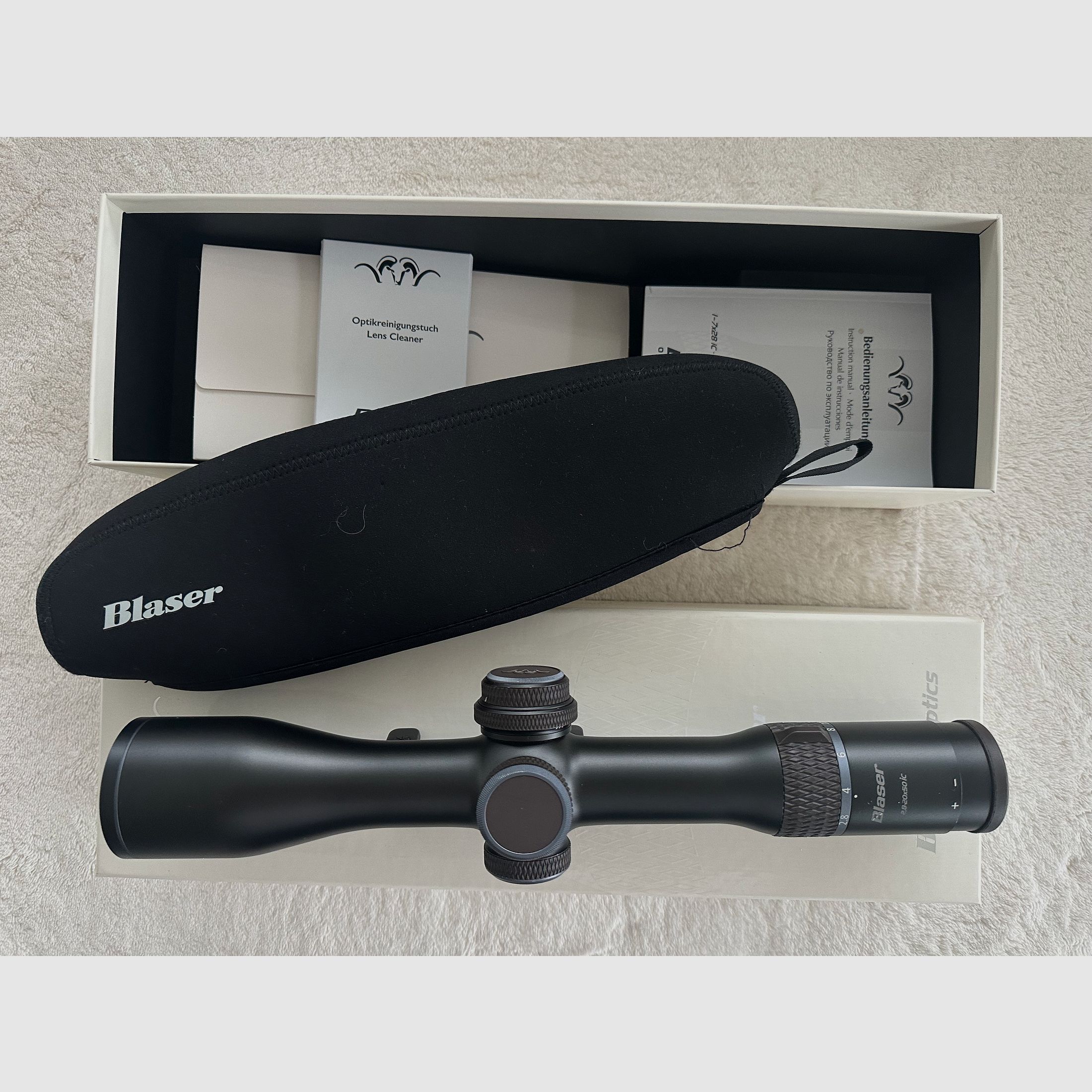 Blaser B1 Infinity 2.8-20x50 / 2.8-20x50 with rail - LIKE NEW - 2 years old - without Blaser saddle mount