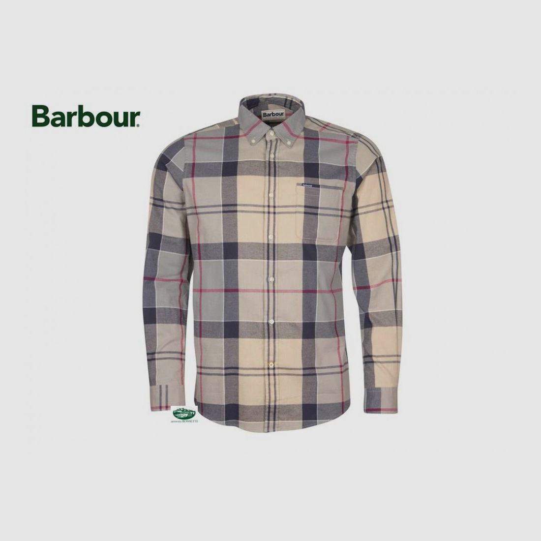 BARBOUR Chemise GLENDALE homme tartan beige
