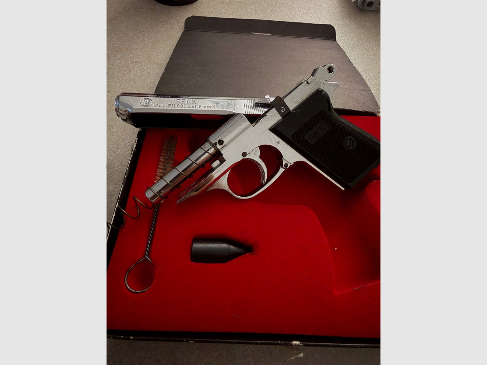 Pistolet gazowy Reck PK 800 Chrom OVP bez miejsc łamania 