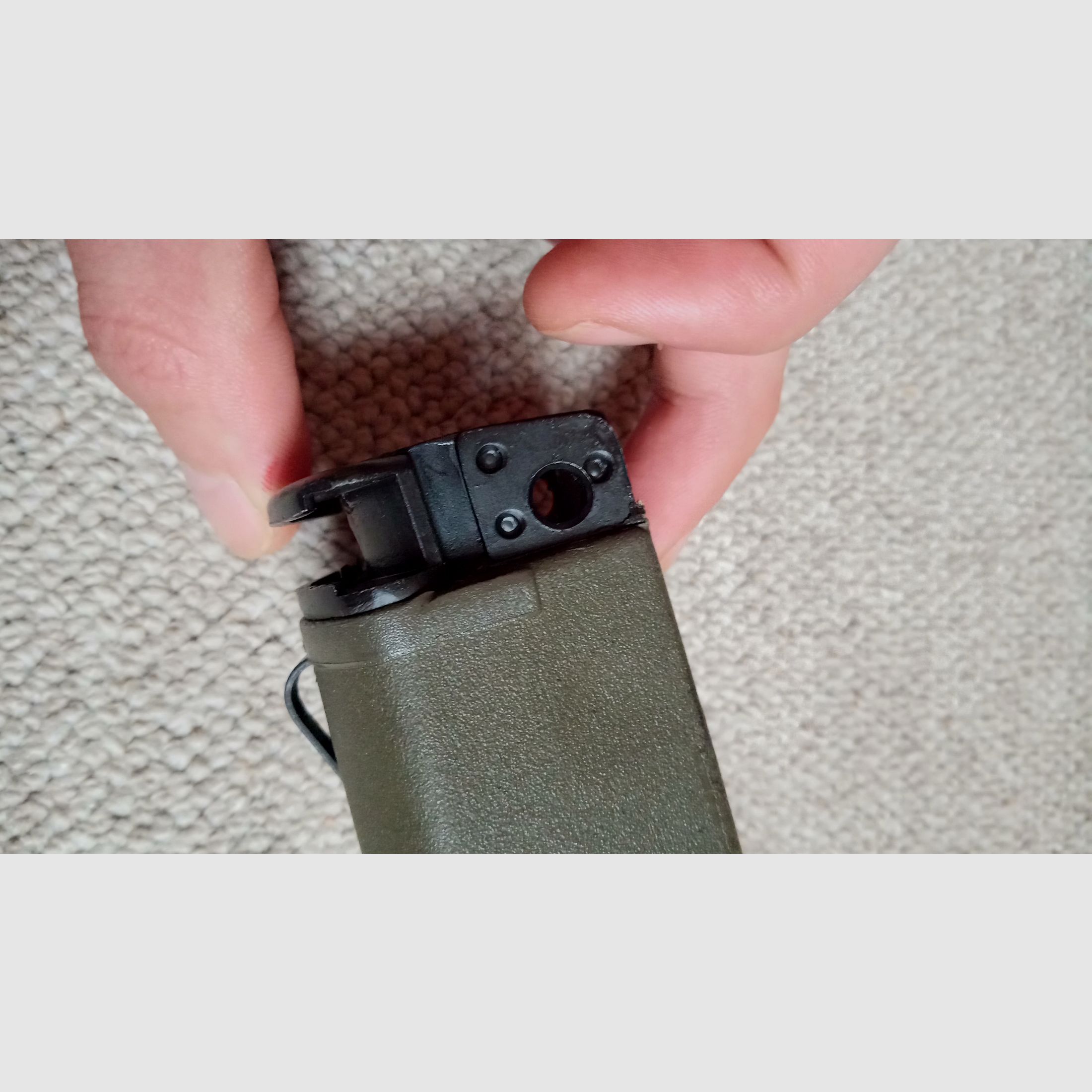 Seltener Original Trapezhandschutz für Zweibein und Griff Oliv-Grün ganzes Set für H&K G3A4 / G3 OD-green Wide Handguard + Grip