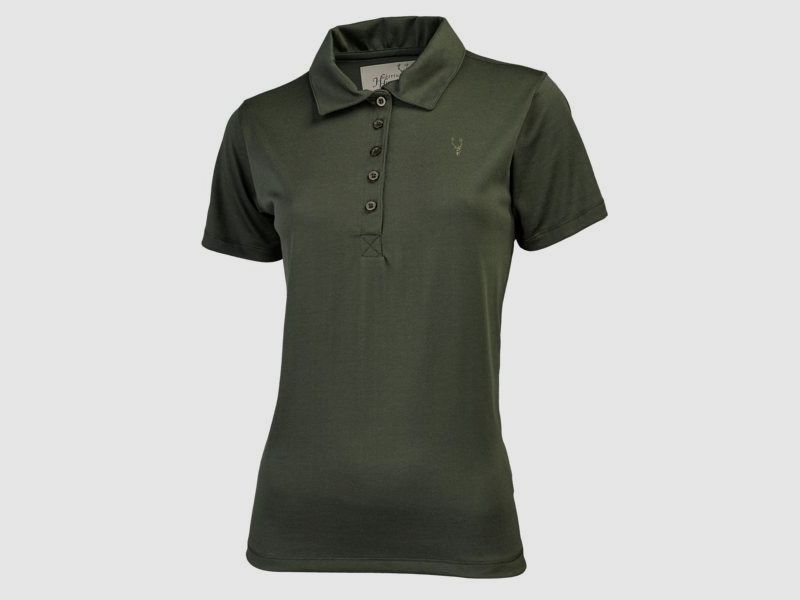 Damen Polo T-Shirt - Lila-Knöpfe