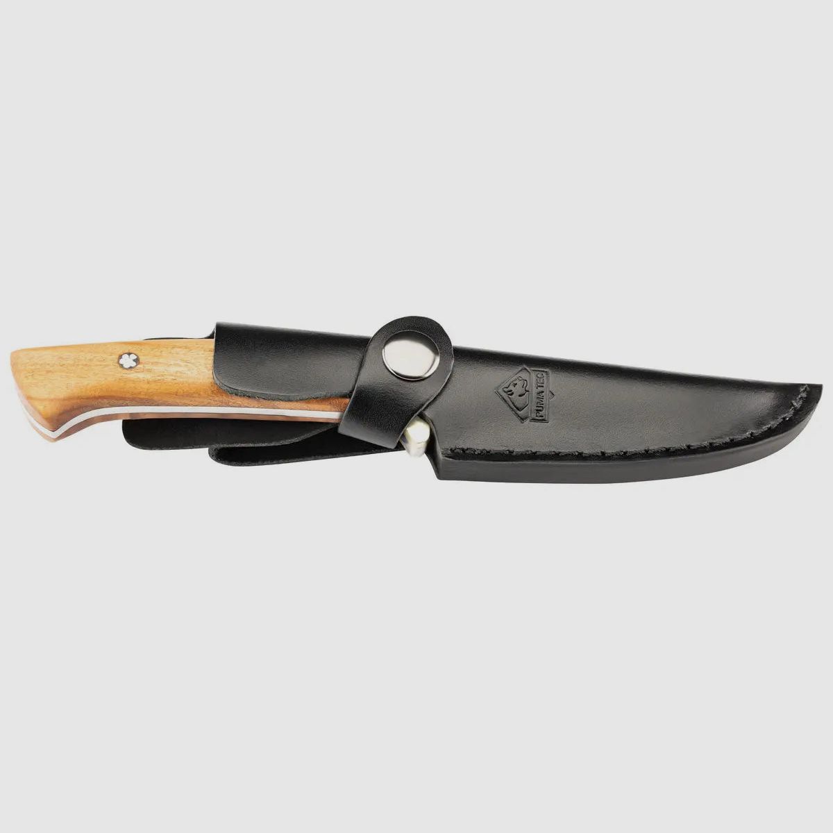 Couteau de ceinture PUMA TEC, bois d'olivier avec des épingles en mosaïque