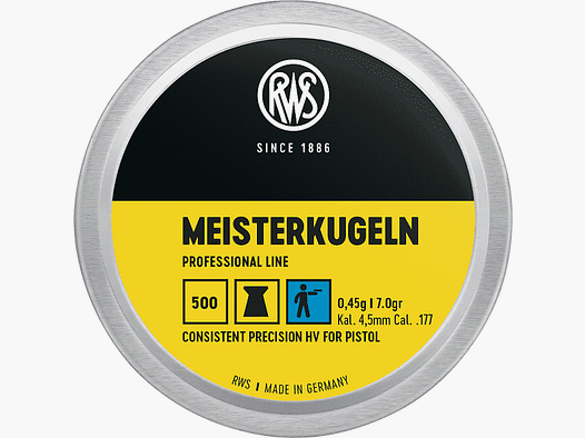 RWS Professional Line Meister HV Diabolo 4,5 mm Ø4,5 mm 0,45 g 500 stuks