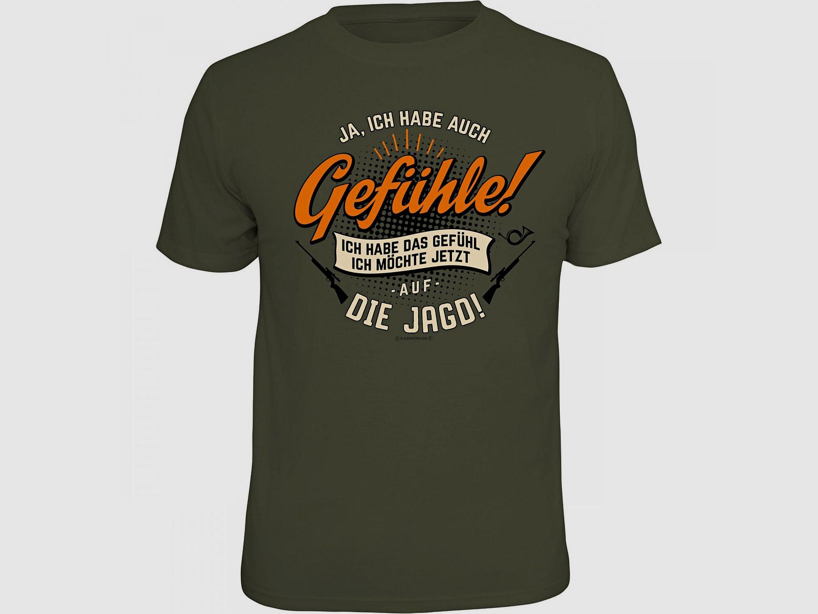 "Ja, ich habe auch Gefühle" T-Shirt Unisex (Oliv)