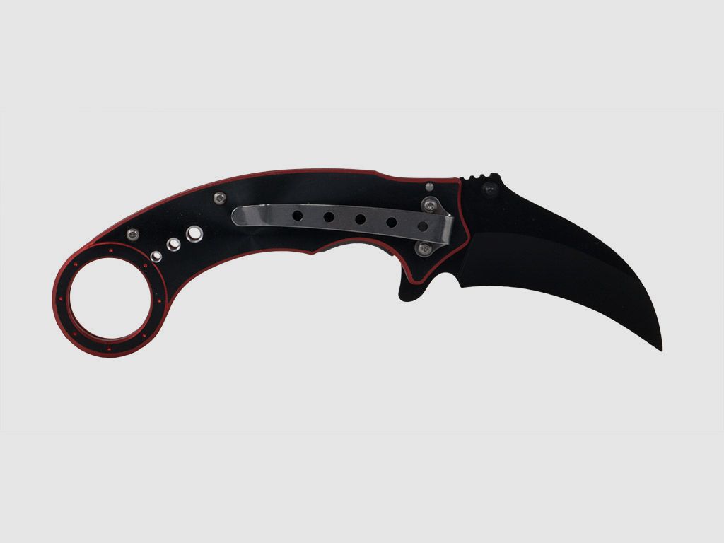 Karambit Einhandmesser Red Scorpion Stahl 420 KlingenlĂ¤nge 6 cm rot schwarz (P18)