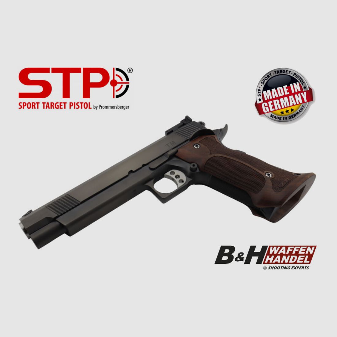STP TM 9 BOMAR 6.0 Pistola Match Longslide Made in Germany con impugnatura Nill