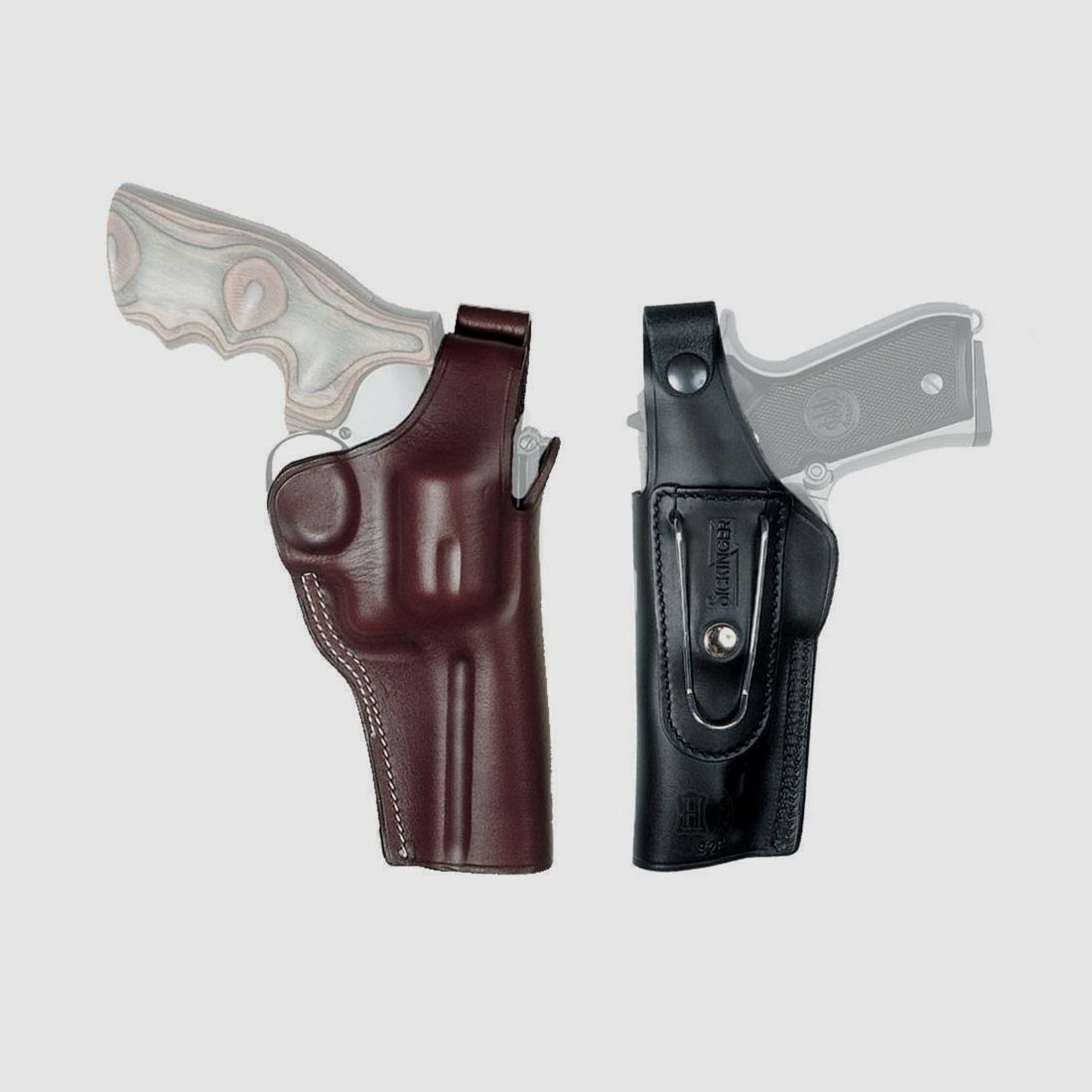 Gürtelholster mit Clip "G-MAN" FN M 35 HP-Rechtshänder-Braun