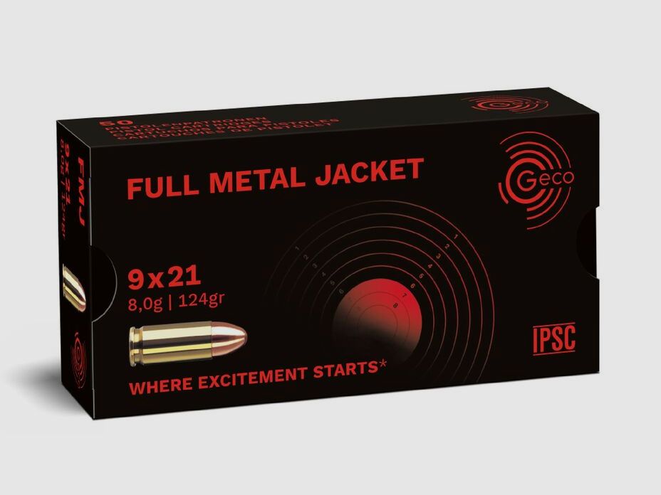 GECO – 9×21 Full Metal Jacket 8,0g/124gr / 50Stk., Bild 1 von 2