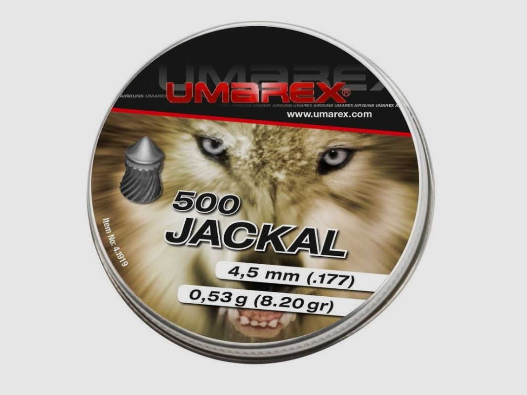 Box mit 500 Umarex Jackal Spitzblei Kal. 4,5 0,53g, Bild 2 von 2