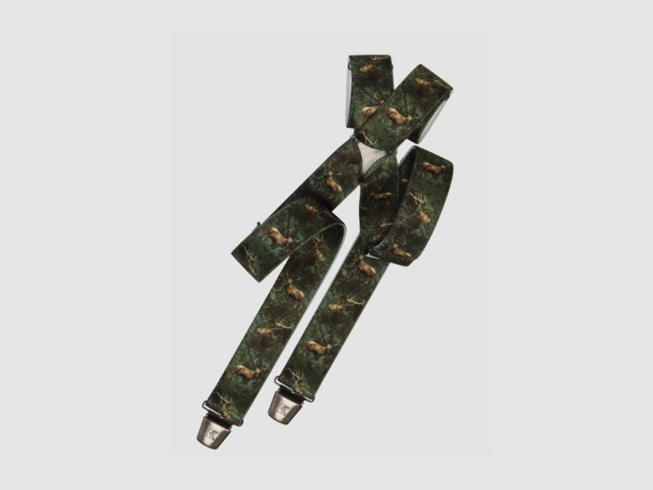 Karlinger Hosenträger mit Superklips (SK) Jagd-Motiv Hirsch | Lg.120cm, Bild 1 von 2