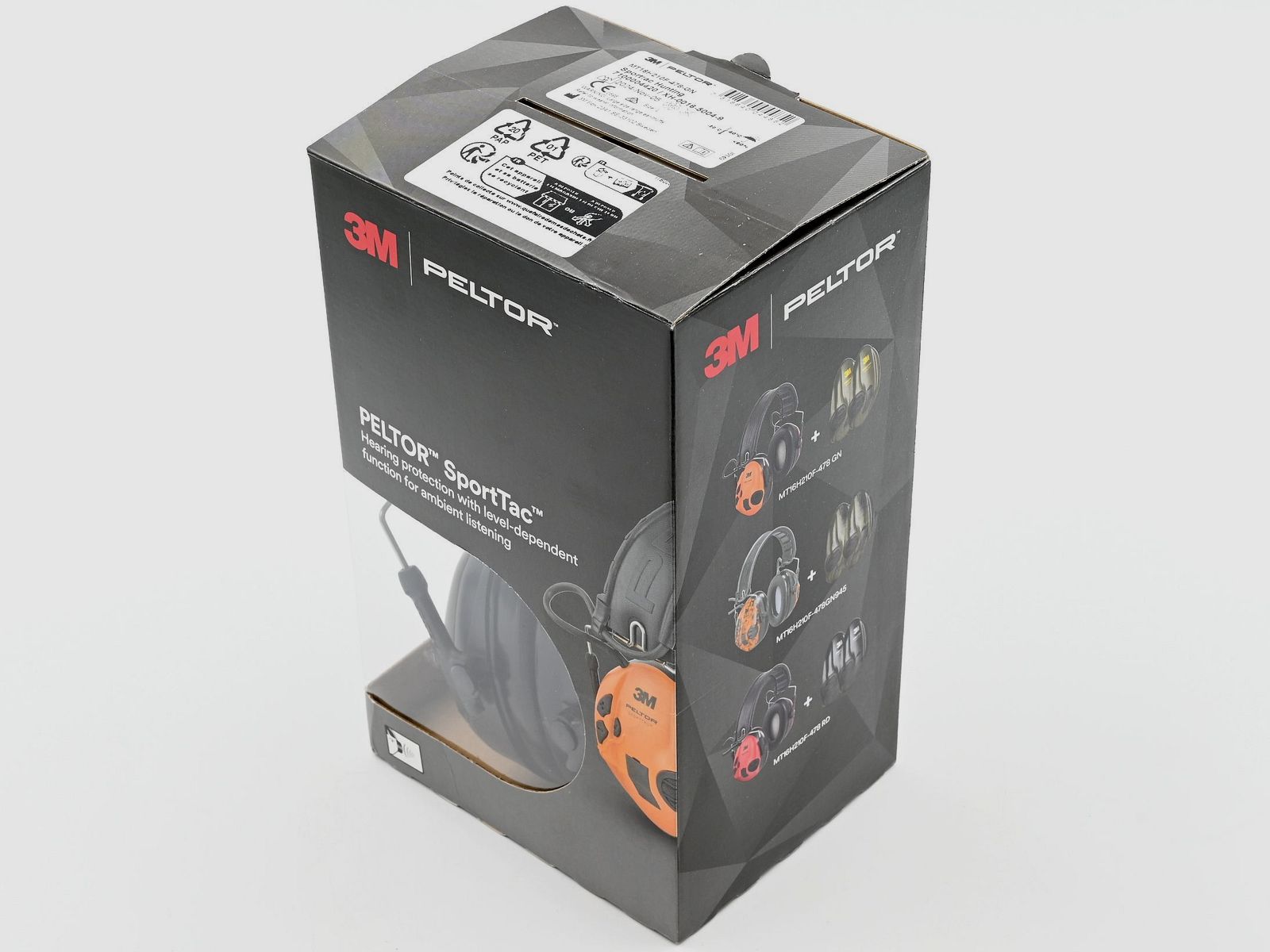 Gehörschutz Peltor 3M SportTac, Grün und Orange, SNR 26dB