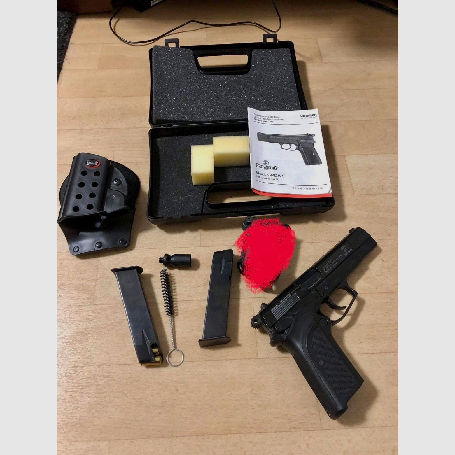 Browning GPDA 9, 9mm P.A.K., Brueniert Schreckschuss