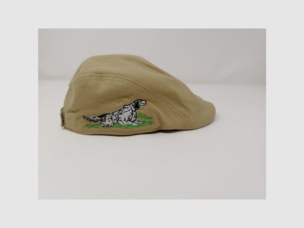 COPPOLA TELA BEIGE CON RICAMO SETTER BIANCO