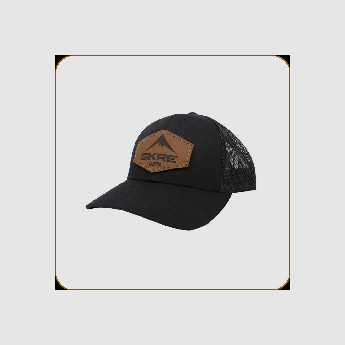 SKRE Black Saddle Patch Hat