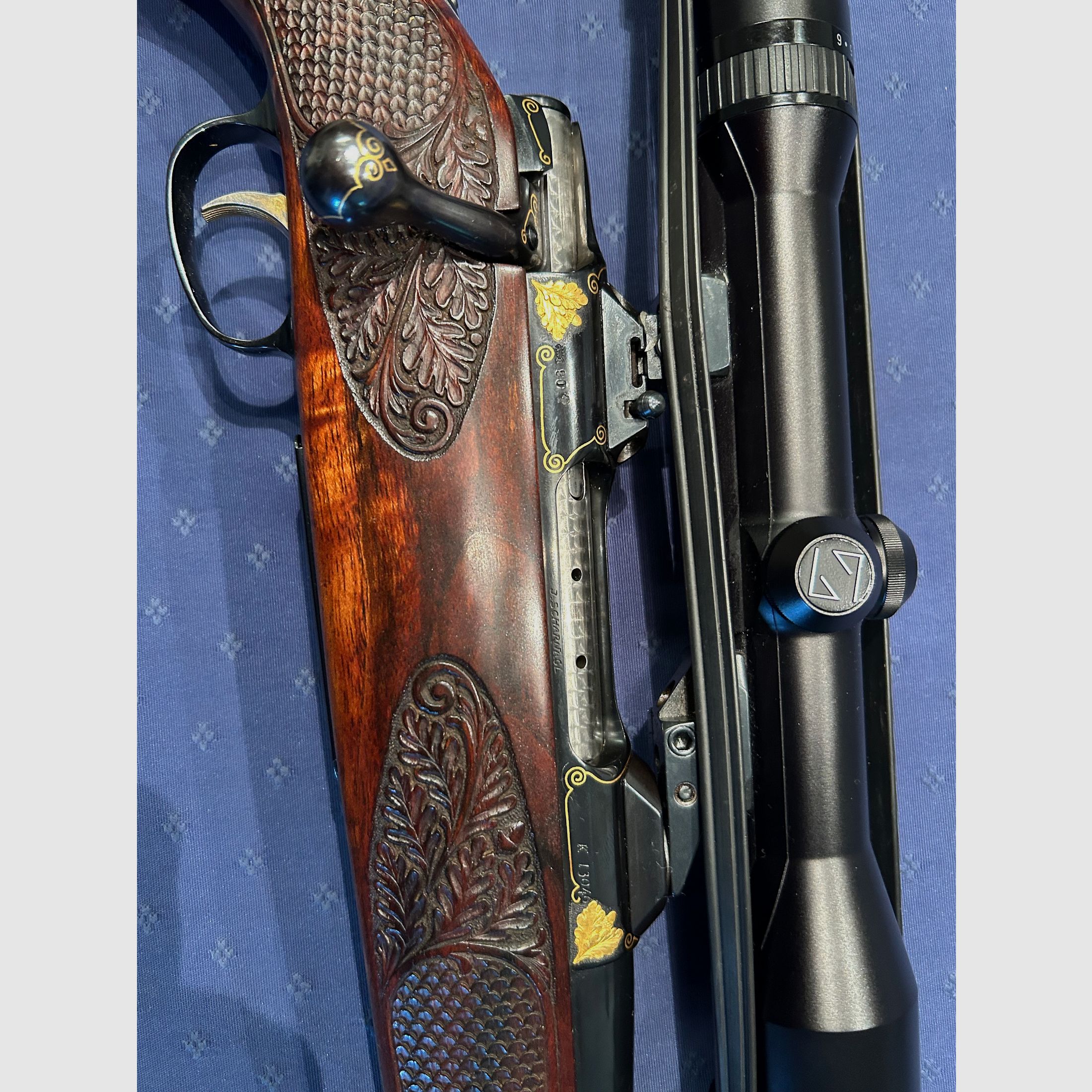 Fucile Stutzen Sauer 90 con inserti in oro