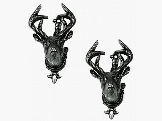 Pistol holder deer 2-piece - silver