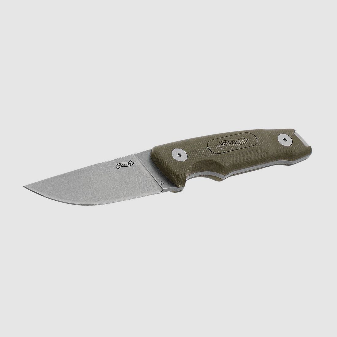 Outdoormesser Walther GNK 3 Green Nature Knife D2 Stahl Stonewash Finish KlingenlĂ¤nge 8,4 cm inklusive Kydexscheide (P18)