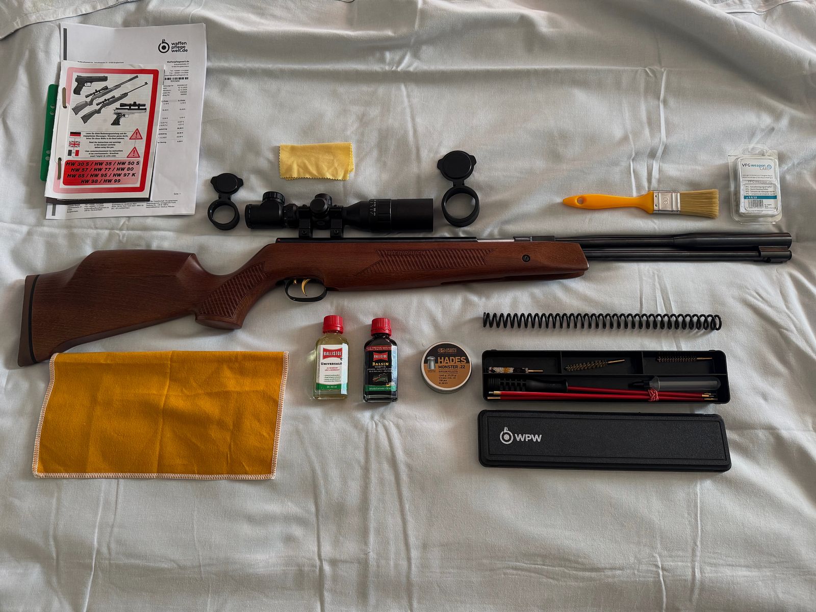 Incense HW 97 K 5.5 + Export spring + Scope + Cleaning set