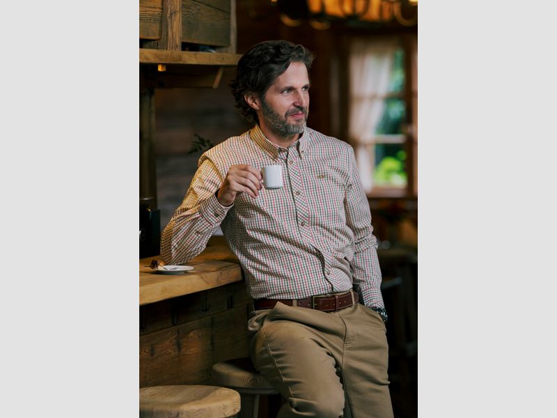 Blaser Tom Stretch Denim Chinos uomo color sabbia, immagine 7 di 14
