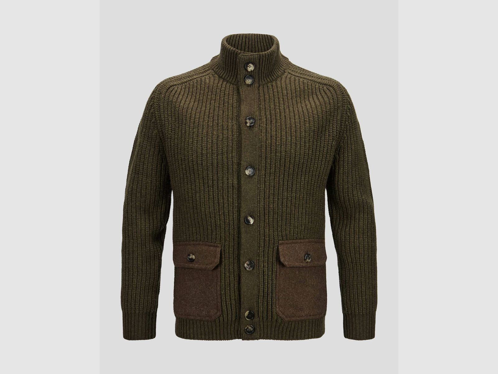 Habsburg Aurelio Cardigan in Olive, image 1 of 2