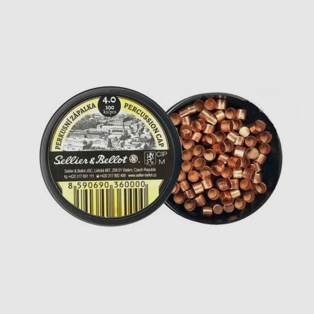 CAPSULE PERCUSSION 4,0 S&B boîte de 100