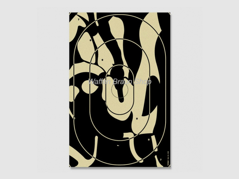 BDMP-Spiegel „Police Pistol 1“ (PP1) 10/15/25 m Original Schießscheibenkarton