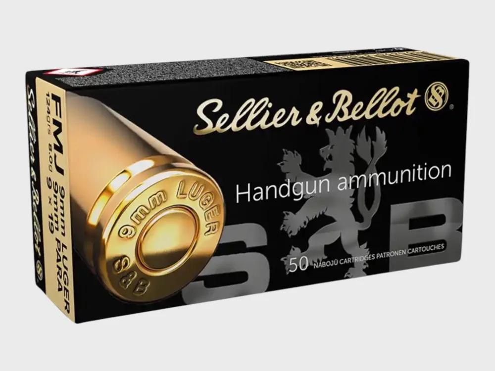 Munition Sellier & Bellot 9 mm Luger FMJ 124grs. / 2.000 Stk.
