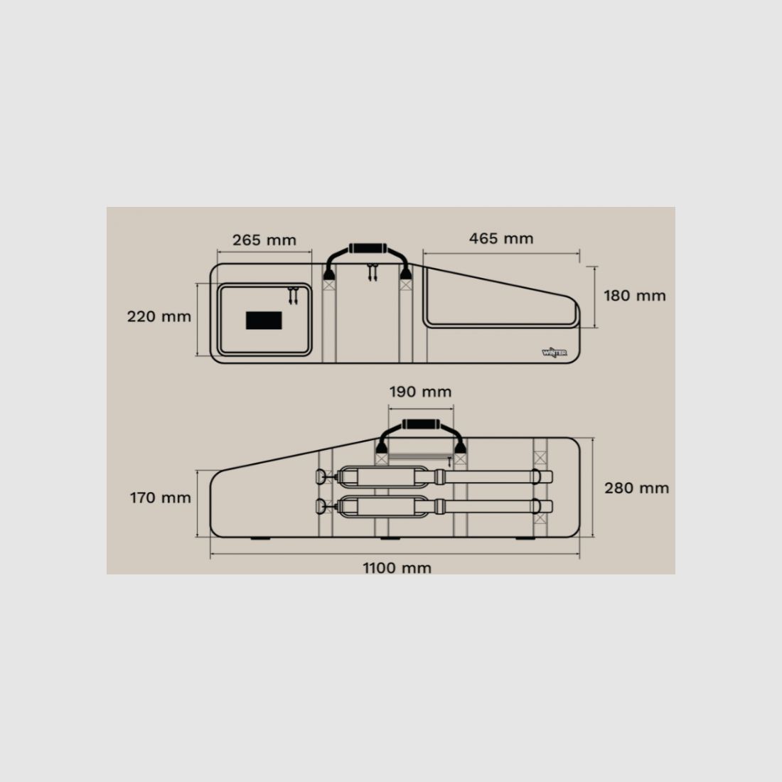 Winter Rifle Bag 110 cm FDE, image 2 of 2