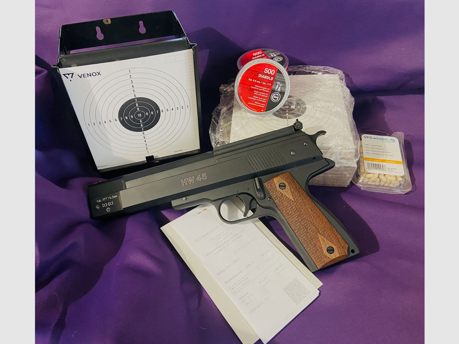 Weihrauch HW 45 Luftpistolen Set