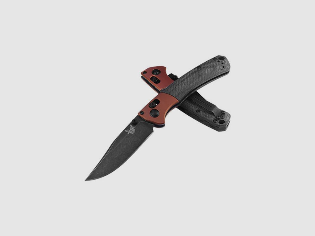 COUTEAU BENCHMADE MINI CROOKED RIVER MICARTA NOIR, image 4 sur 4