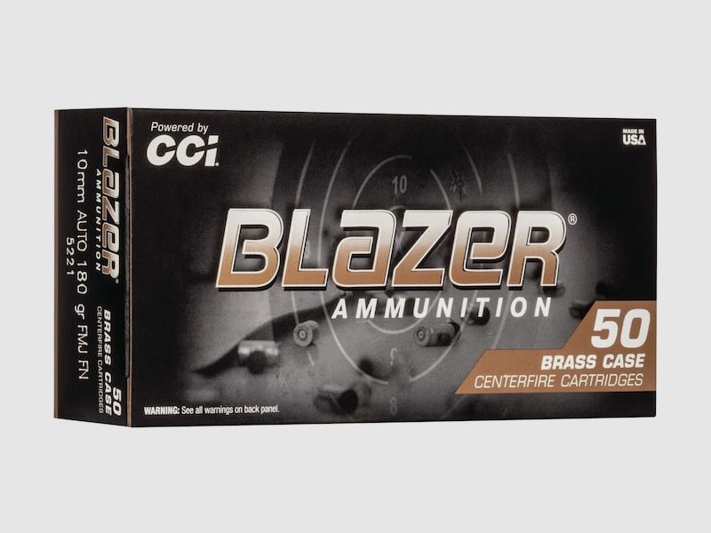 CCI Blazer 10mm ACP 180GR FMJ FN 50 cartridges