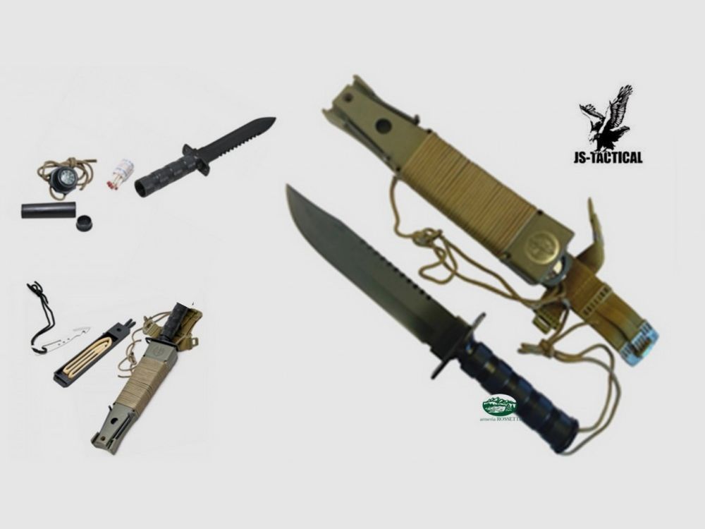 JS TACTICAL Rambo H5 Feststehendes Messer Überlebenskit