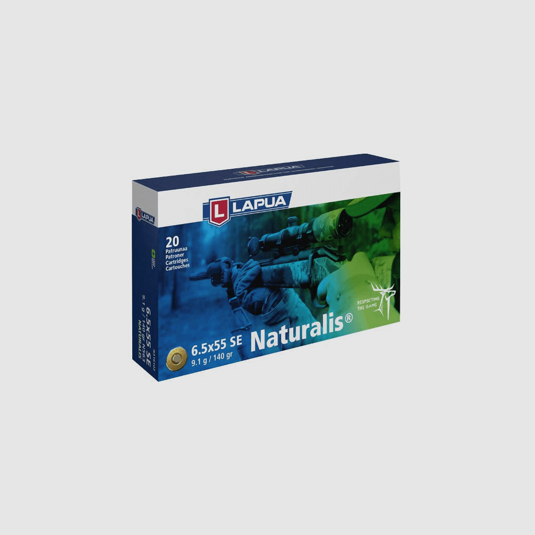 Lapua 6,5x55 Sueco Naturalis 140 gr. - 20 Pzas.