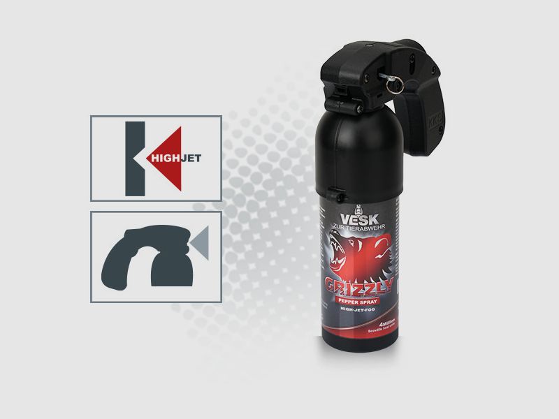 Pfefferspray VESK Grizzly Outdoor 400 ml Breitstrahl