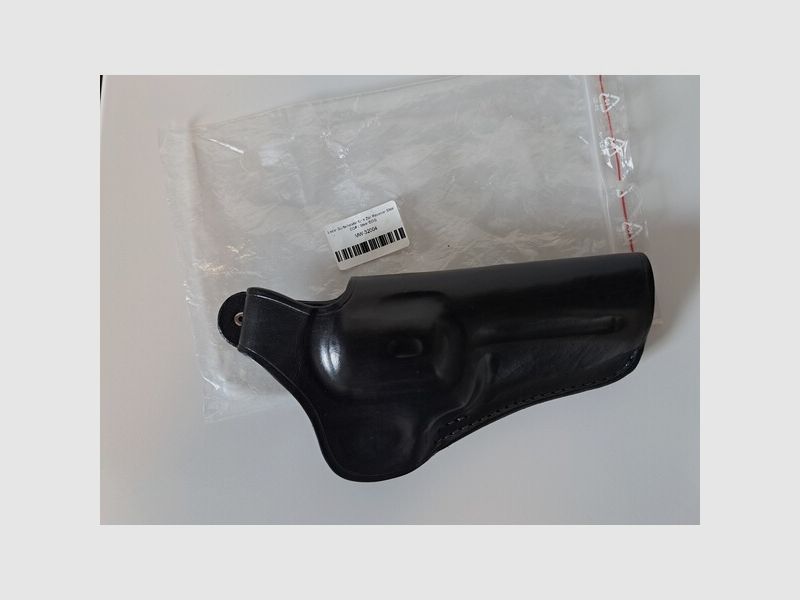 Steel Cop / AlfaProj Leder Holster, schwarz, NEU, rechts, für 4" Revolver