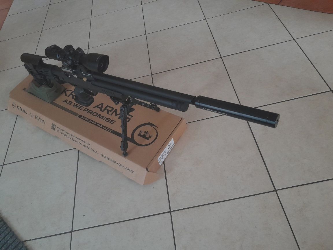 Pressluft Pcp Luftgewehr Gewehr Ar15 Kral Arms Puncher Np03 5,5mm / Huma Air Regulator / Trigger / Lauf / überarbeitet mit Leistung 7,5J-30J und Präzision!!