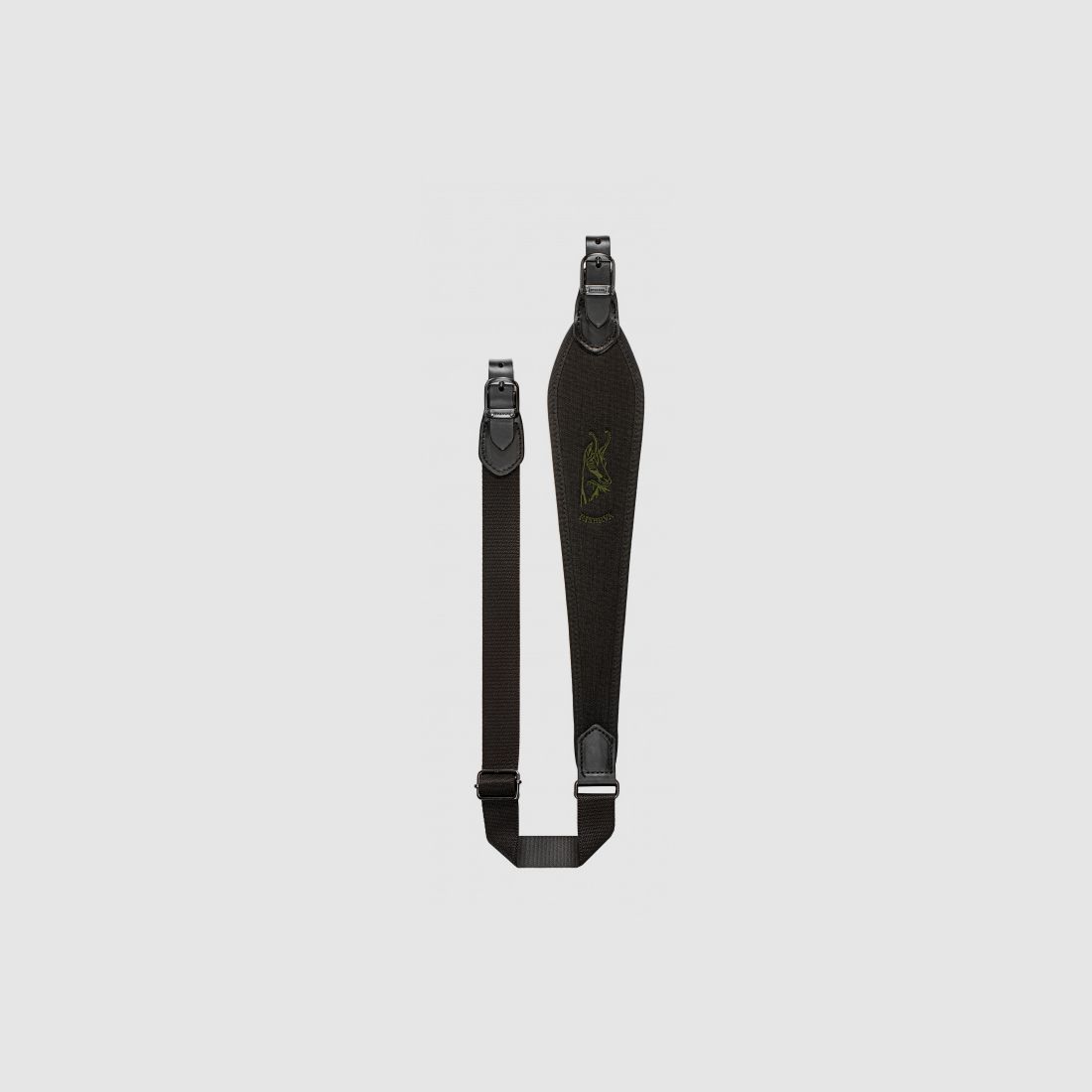 Gewehrriemen für Jagdgewehr Riserva, schwarzes Cordura + Neopren