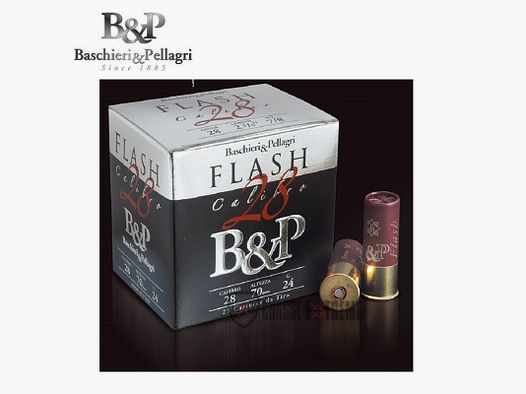 25 Cartucce B&P F2 Flash 24G Cal 28/70