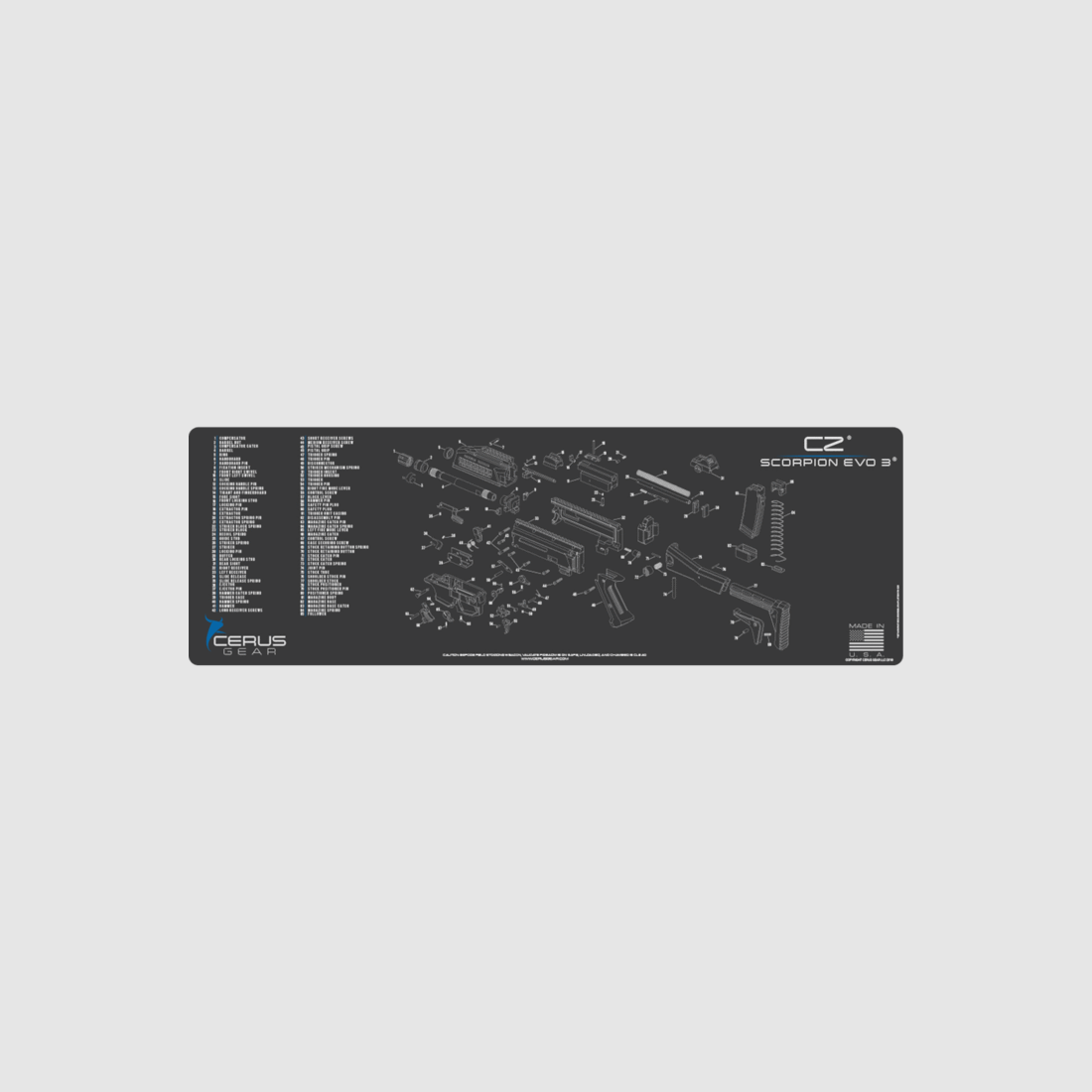 Cerus Gear – Tappetino per la pulizia – CZ Scorpion EVO 3 – Grande