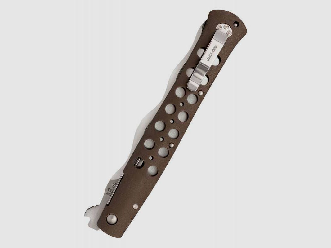 Cold Steel Ti-Lite Kris Taschenmesser, 6-Zoll-Klinge, AUS 10A, Wellenschliff, Zy-Ex-Griff