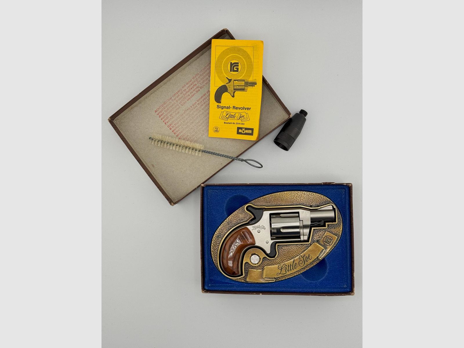Röhm Little Joe nickel-plated - PTB 380 - Year of proof 1985 - Caliber 22 long blank firing