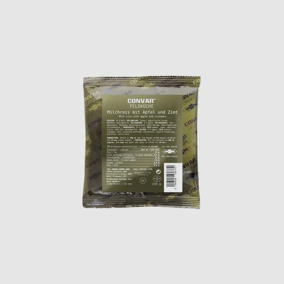 Convar-7 field kitchen rice pudding