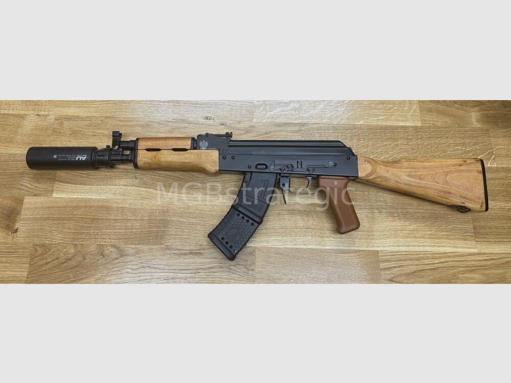 Schalldämpfer für Büchsen auf AK/AKM Basis - ASE UTRA SL6i-BL 9.3/.338 für BoreLock HiPer Short 7.62 Mündungsfeuerdämpfer M14x1 Links - System AK47 AK-47 AKM wie z.B. WBP