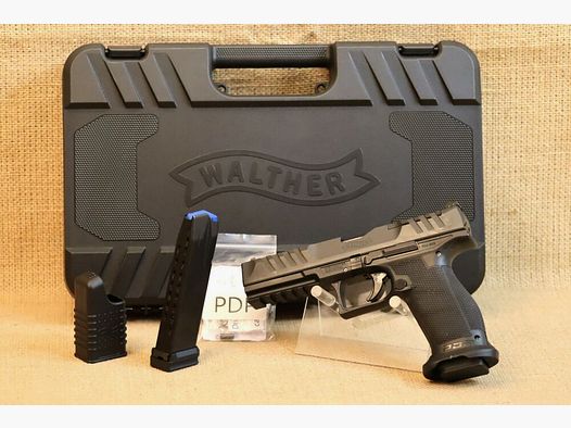 Walther Pistole PDP Full Size V2 – 5" OR, 20 Schuss 9mmLuger, mit 2 x 20 Schuss Magazin u. Magazintrichter