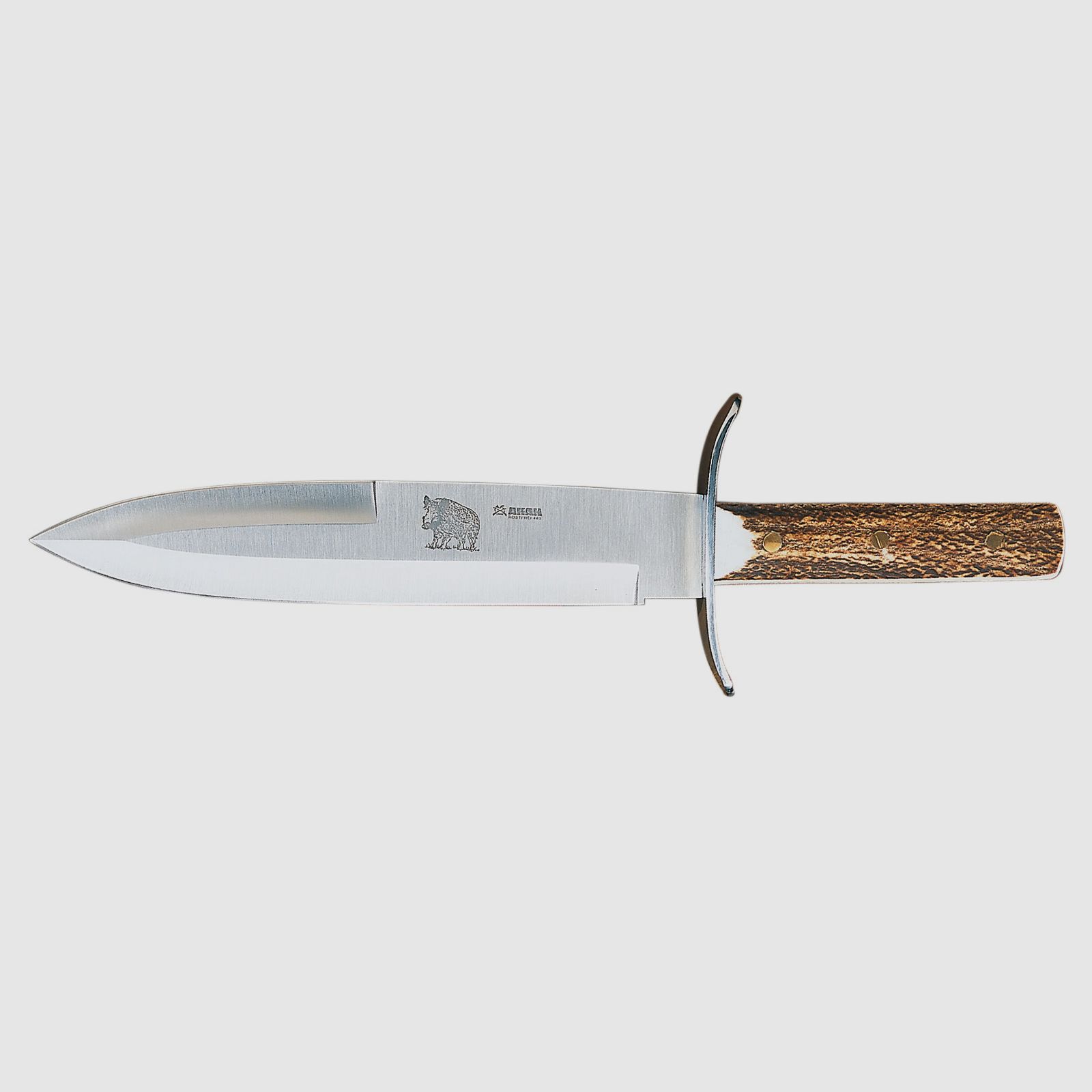 Akah couteau de mise à mort avec manche en corne et lame en acier inoxydable 440 de 24 cm – étui en cuir inclus, image 3 sur 3