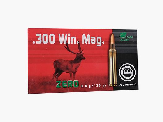 Geco .300 Win Mag ZERO 8,8g/136gr. Büchsenpatr. bleifreii