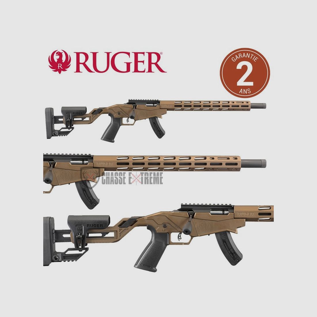 RUGER Präzisionsbüchse Rimfire Bronze 46cm Kal. 22 Lr