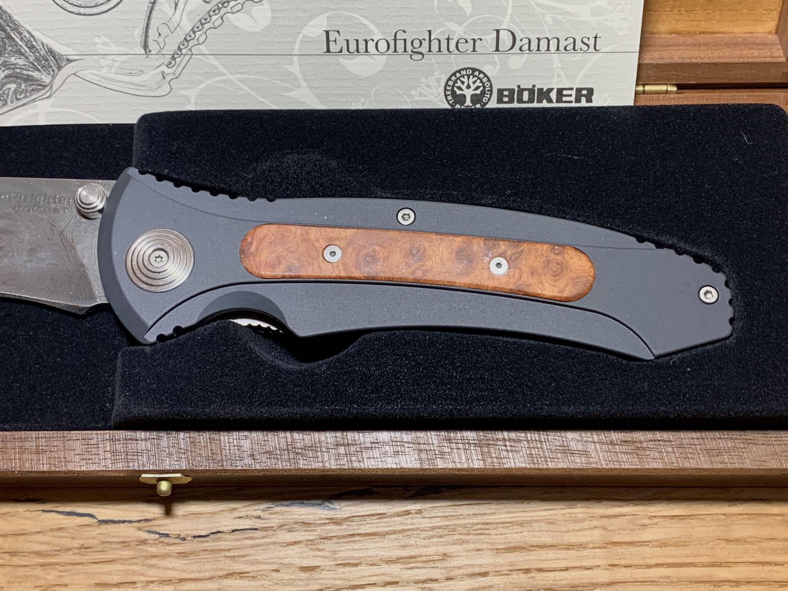 BÖKER DAMAST EUROFIGHTER TASCHENMESSER 