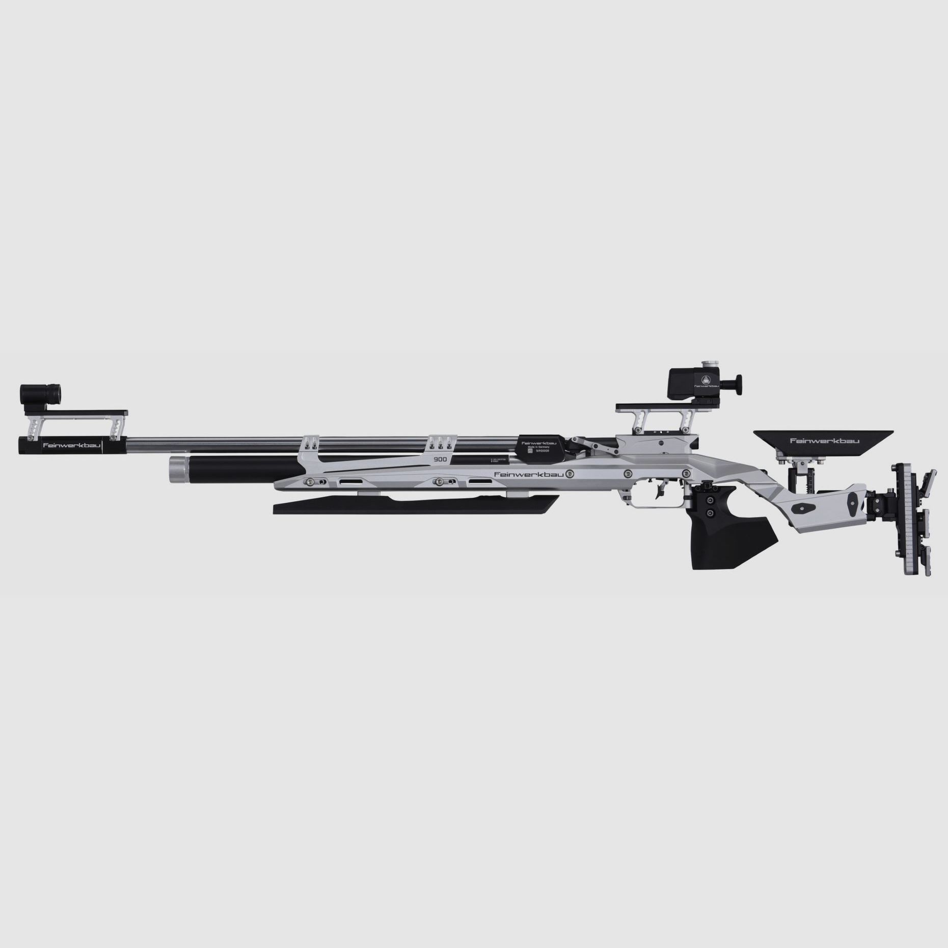 Feinwerkbau 900 Alu appui avec rail de poignée noir, droit, M, carabine à air comprimé de match, image 3 sur 3