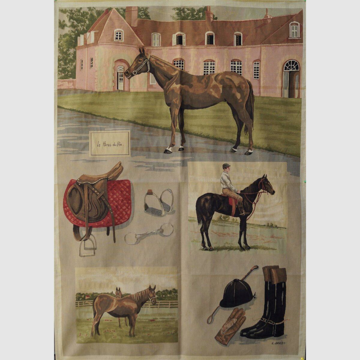 Lovergreen tablecloth design travel blanket small horse motif